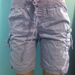 Justice mid thigh cargo short purple